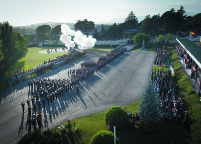Parada militar en la Guardia Real